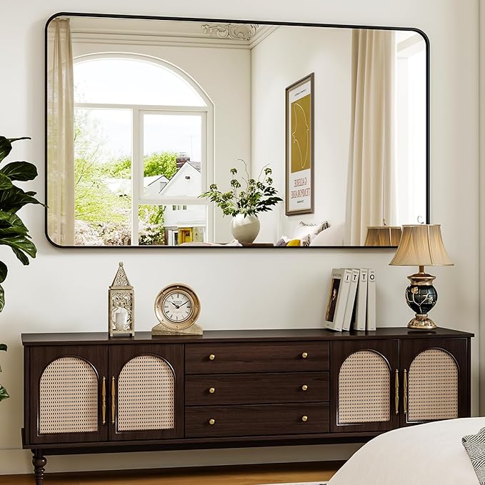 30 x 48 Inch Bathroom Mirror, Rounded Rectangular Vanity Mirror - Image 8