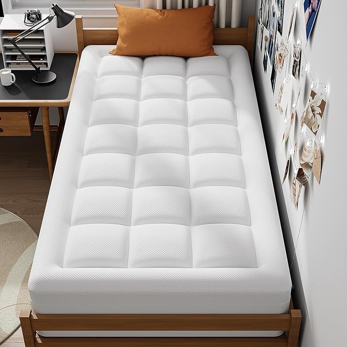 ELEMUSE Twin XL Dual Layer 3 Inch Memory Foam Mattress Topper - Image 6