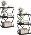 3-Tier End Table Set of 2 Small Side Table Tall Bedside Night Stand by IRCPEN