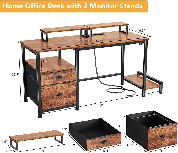 Furologee 47" Computer Desk - Image 3