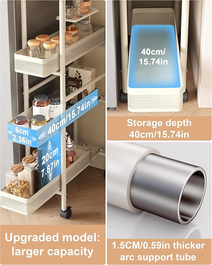 UMDONX Slim Storage Cart 4 Tier - Image 3