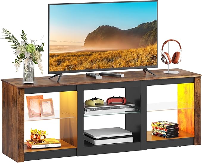 WLIVE LED TV Stand for 65 Inch TV, Modern Entertainment Center by WLIVE