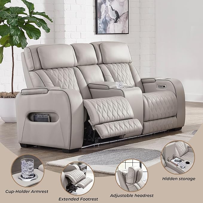 Signature Design by Ashley Boyington Contemporary Leather Match Power Reclining - Image 8