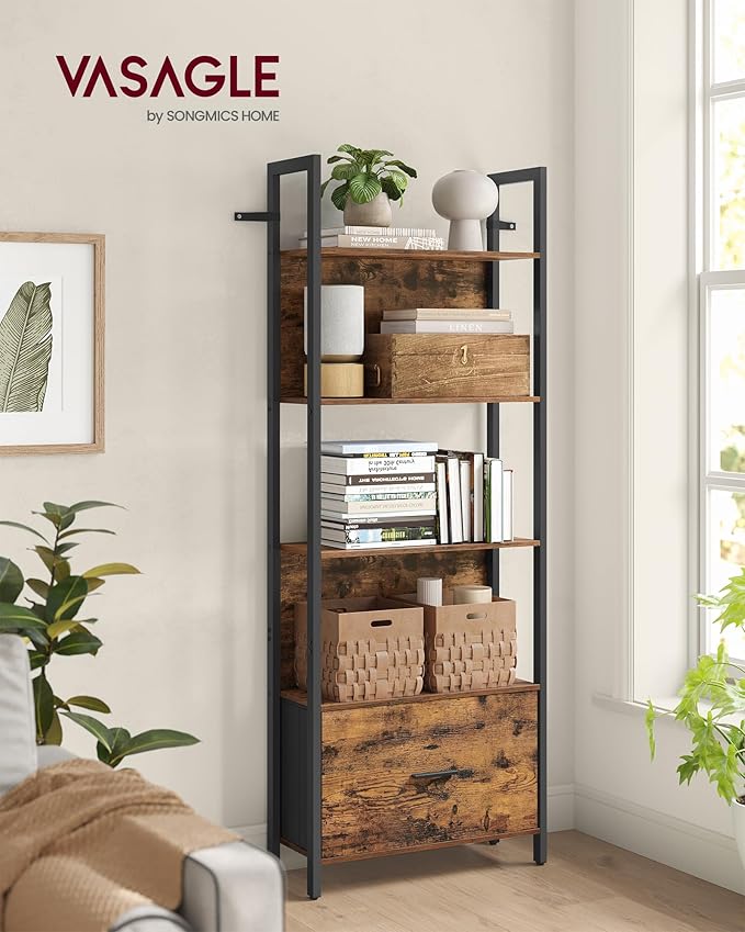 VASAGLE 5-Tier Bookshelf, Book Shelf - Image 2