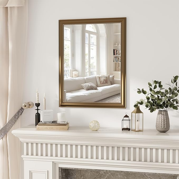 Axeman 28x36 Rectangular Wall Mirror, Decorative Bathroom Mirror, Traditional by Axeman