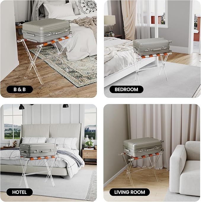 Sumerflos Acrylic Luggage Rack for Guest Room - Image 8