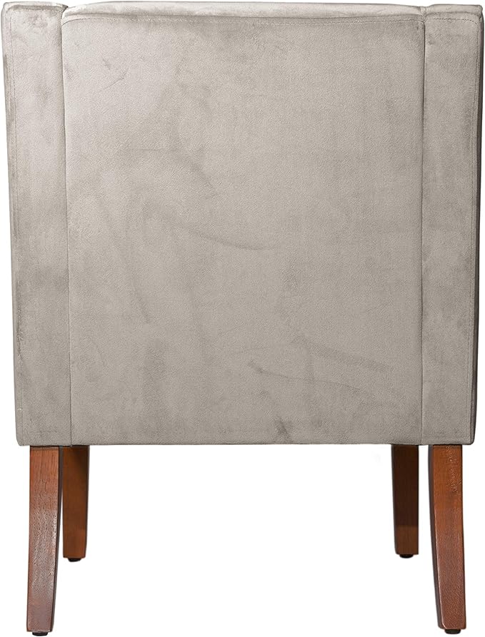 HomePop Swoop Arm Accent Chair, Velvet Grey - Image 12