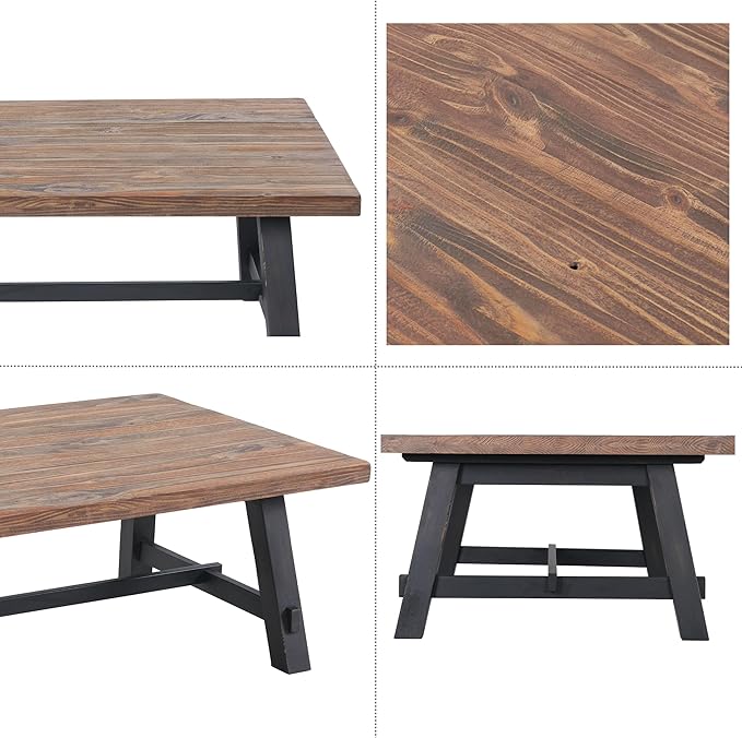 Alaterre Furniture Adam 48-Inch Solid Wood Coffee Table - Image 6