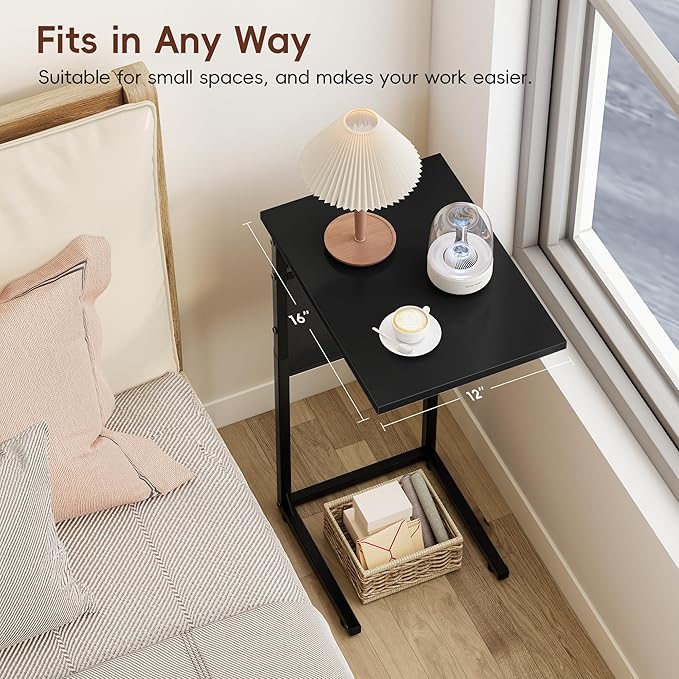 Vagusicc C Shaped End Table, Small Side Table - Image 5