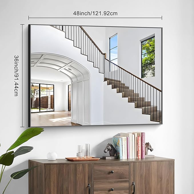36x48 Inch Black Rectangle Mirrors - Image 3