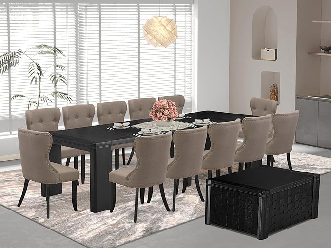 X12SI-0C6-48 - 14-piece Dining Room Table Set a Rectangular Dining Table by LuxebyEastWestFurniture