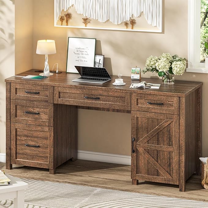 Farmhouse 61'' Executive Desk - Image 8