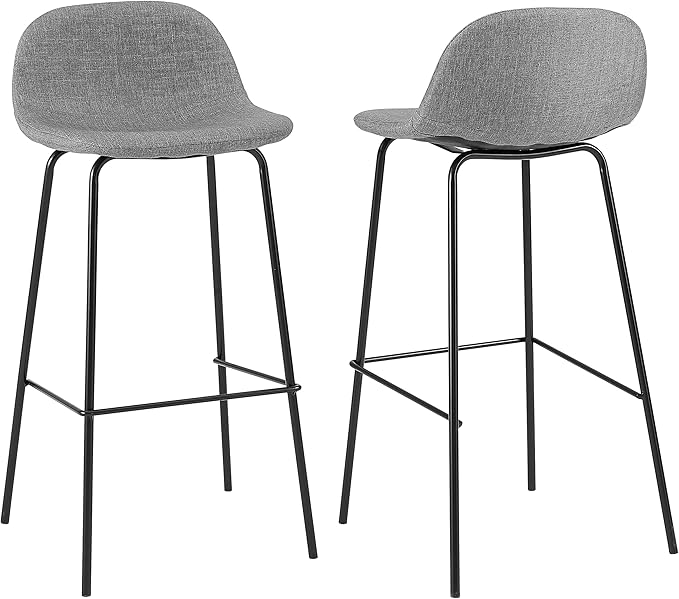 Crosley Furniture Riley Upholstered Seat Bar Stools Set of 2 by CrosleyFurniture
