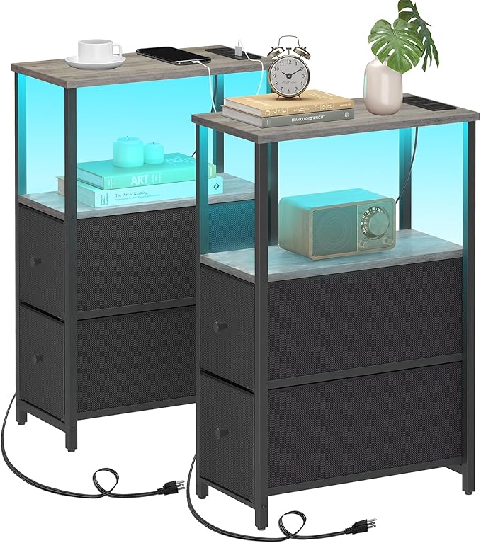 TUTOTAK Small Narrow LED End Table by WelcometotheTUTOTAKHome