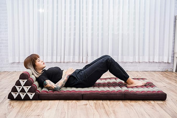 Leewadee 3-Fold Mat XXL with Triangle Cushion – Firm TV Pillow, Foldable - Image 5