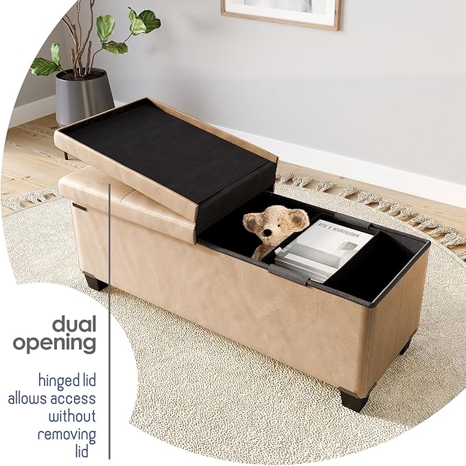 STORAGEBUD Storage Ottoman Bench - Image 9