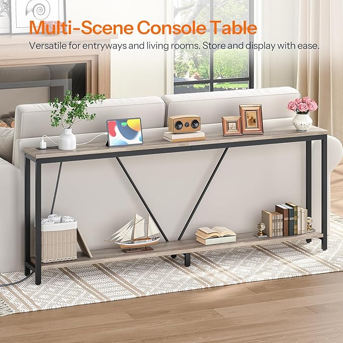 HOOBRO 78.7" Extra Long Sofa Console Table - Image 5