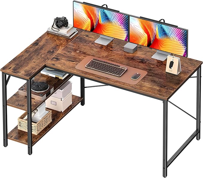 Huuger 47 Inches L Shaped Desk, Computer Desk by Huuger