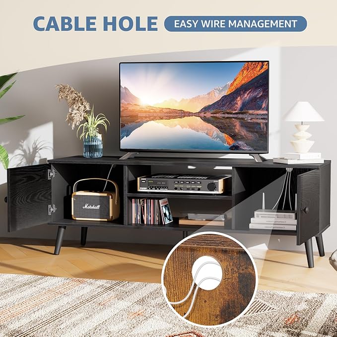 DUMOS TV Stand for 55 60 inch TV, Entertainment Center - Image 4