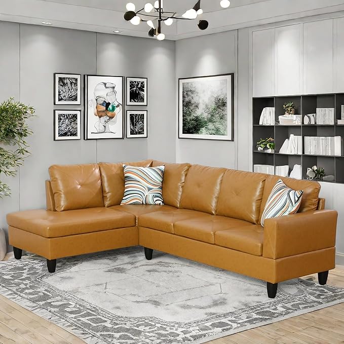 Modular Leather Sectional Couch, L Shaped Couch - Image 3