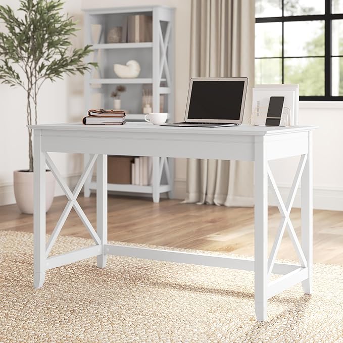 Bush Furniture Key West 48W Writing Desk in Pure White Oak - Image 2