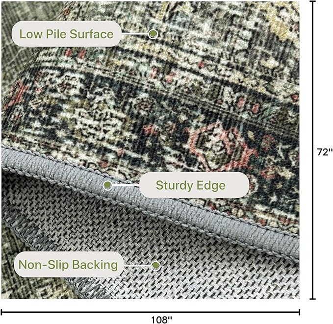 6X9 Area Rugs Machine Washable Rugs - Image 2