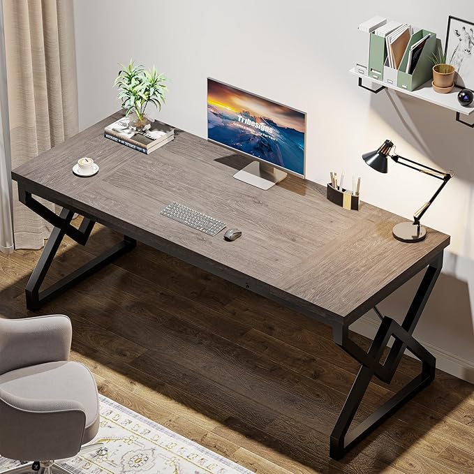 Tribesigns 63 Inch Executive Desk, Large Office Computer Desk - Image 5