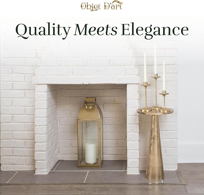 OBJET D'ART Small Round Gold End Tables, Vintage Metal Accent, Coctail and - Image 2