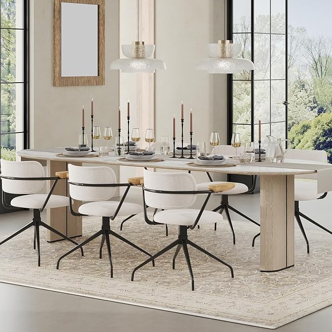 Modern Swivel Dining Chairs Set of 2 - Image 8