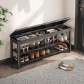 Shoe Rack Bench Seat Rubberwood 2-Tier Wooden Storage Bench 550lbs Compact by IUNVR