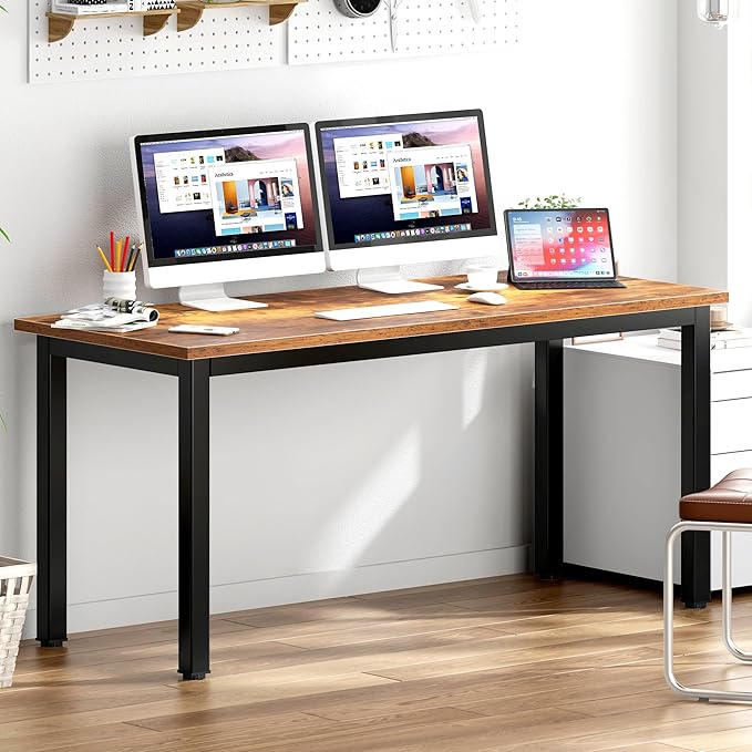 DlandHome Computer Desk Home Office Table Writing Desk Study Table Gaming Desk - Image 7