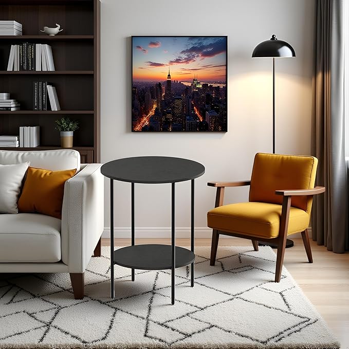 Side Table, Round End Table - Image 4