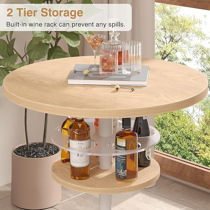 VECELO 36” High Top Bar Table, Sturdy Frame - Image 5