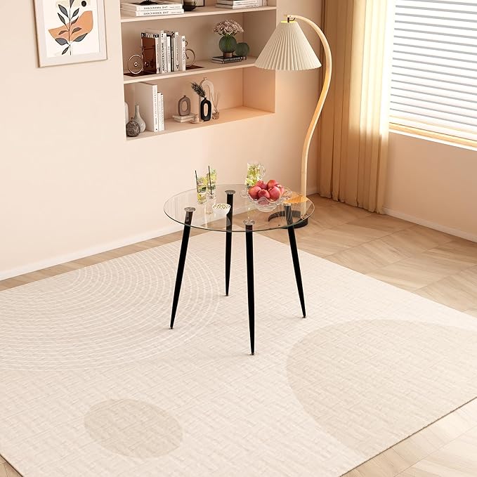 Tempered Glass Dining Table 32 Inch Round Kitchen Table - Image 3