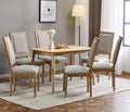 Merax Upholstered Solid Wood Dining Chairs Set of 6, French Country Style by Merax