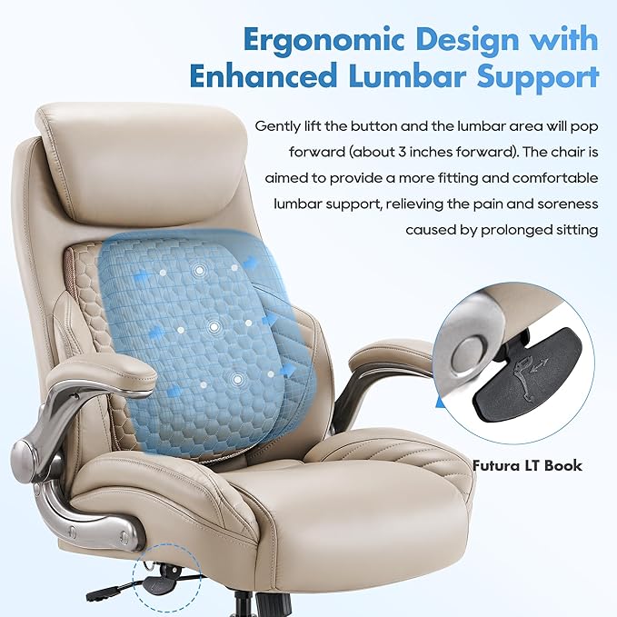 COLAMY Office Ergonomic Desk High Back Executive Chair - Image 5
