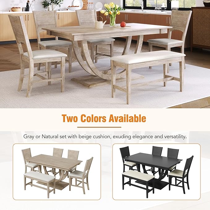 Ball & Cast 6 Piece Dining Table Set - Image 7