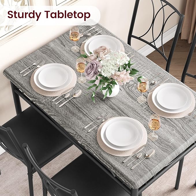IDEALHOUSE Dining Table Set for 4, Kitchen Table and Chairs Set for 4, - Image 6