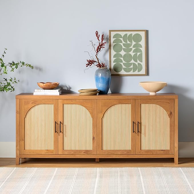 Walker Edison Sasha 4-Door Reeded Sideboard Buffet - Image 2