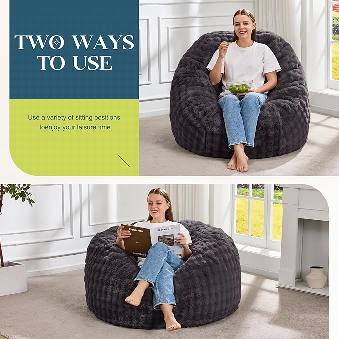 Hobestluk Bean Bag Chairs 3ft Beanbag Chair - Image 3