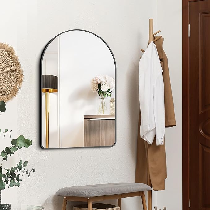 FORBATH Arched Bathroom Mirror 24x36 Inch, Bathroom Mirror Wall Mounted Modern - Image 6
