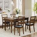 COLAMY Upholstered Dining Chairs Set of 4, PU Leather Ladder High Back Dining by COLAMYINC