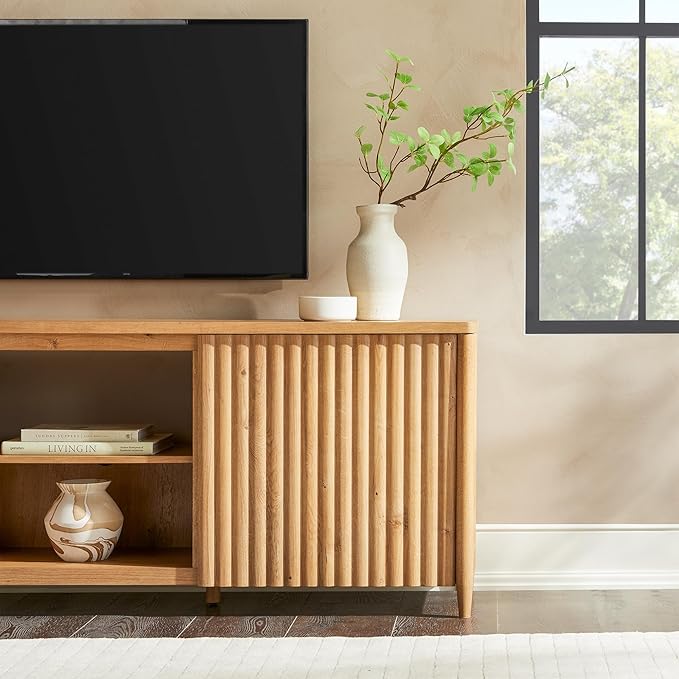 Walker Edison Flynn Scandinavian Reeded TV Stand - Image 7