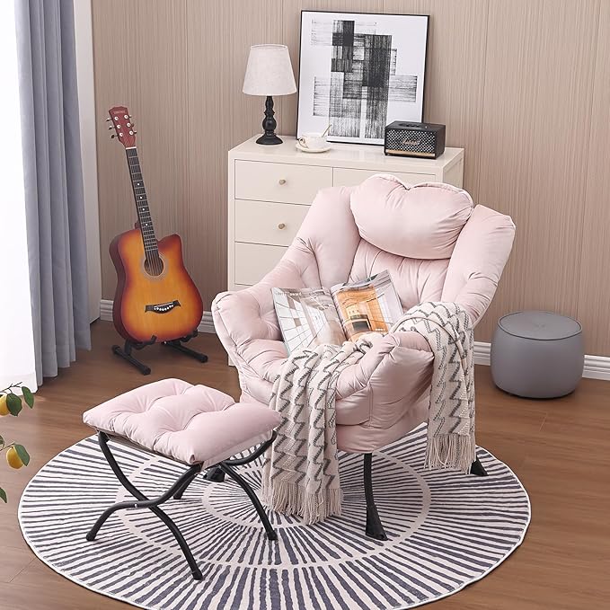 Lazy Chair and Ottoman, Large Accent Lounge Chair - Image 6