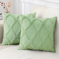 decorUhome Throw Pillow Covers 24x24 Inch Set of 2, Soft Plush Faux Fur Wool by decorUhome