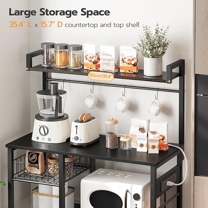 HOOBRO Kitchen Bakers Rack - Image 3