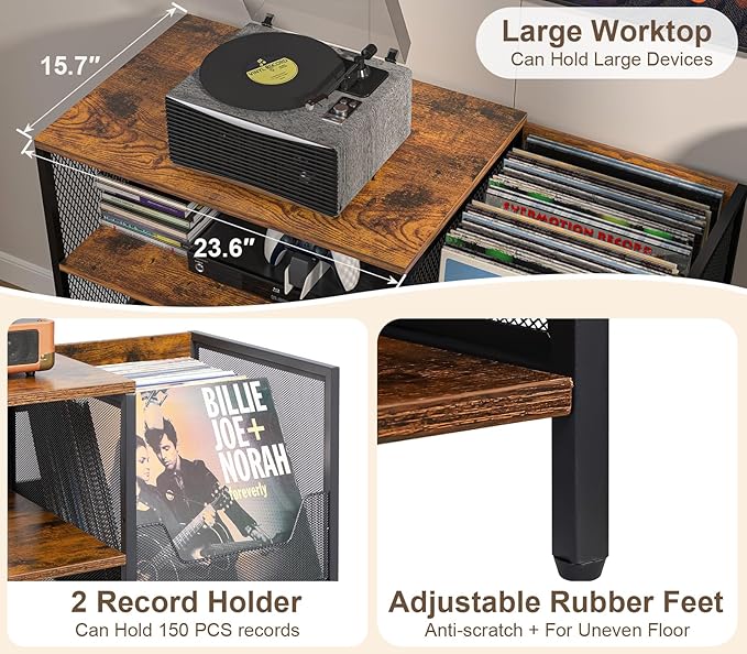 Large Record Player Stand Table - Image 6