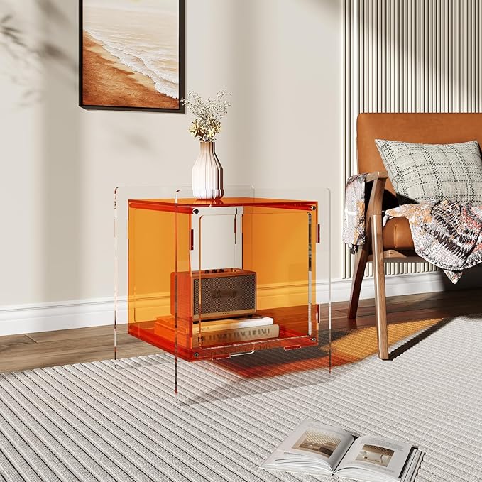 Acrylic End Table, Side Table Nightstand - Image 4