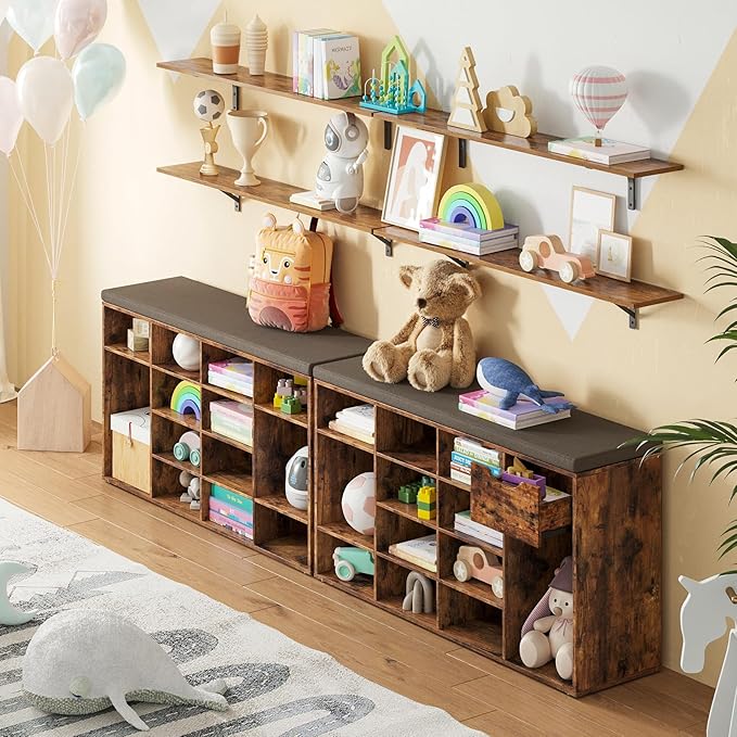 DINZI LVJ Shoe Bench, Entryway Storage Bench - Image 6