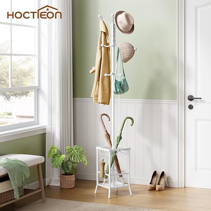 Hoctieon Coat Rack Freestanding, Coat Tree - Image 2